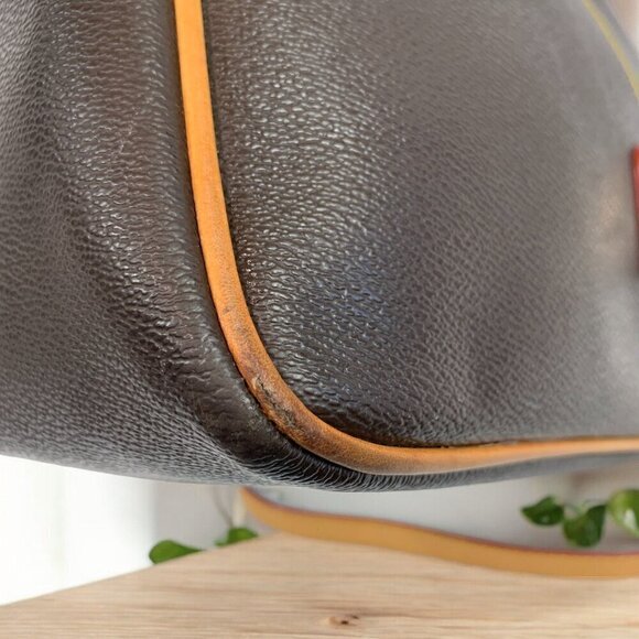 Dooney & Bourke Pebble Grain Kimberly Crossbody Bag Brown With British Tan Trim - Picture 8 of 11